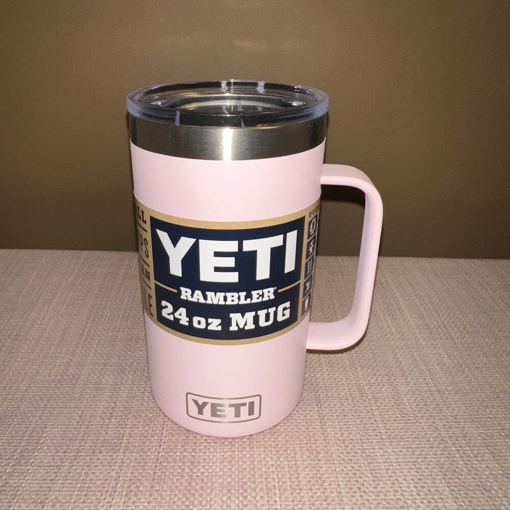 Yeti Rambler Mug 24oz Ice Pink NWT Discontinued and Hard To Find Authentic